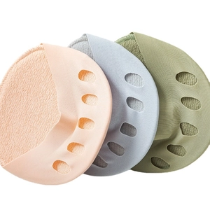 Breathable five-toe forefoot pads for women in pink, grey and green sets for high heels