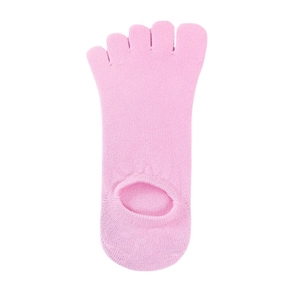 Rosa Zehensocken unsichtbar tief ausgeschnitten mit atmungsaktivem Strick für Sommer