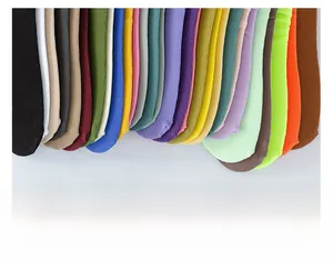 Macro shot showing diverse colors and seamless toe stitching on thin rib knit cotton socks