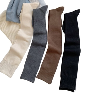 Winter over-knee cable knit socks in gray, beige, brown and black colors