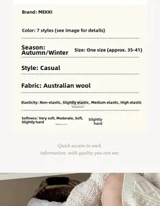 Detail specifications of warm thermal socks made of soft plush fleece for autumn winter
