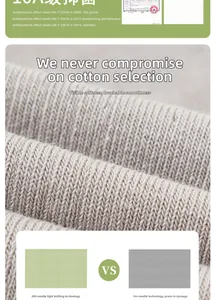 Detail of 200-needle high-density knit fabric on breathable beige cotton socks