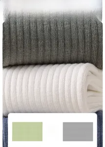Macro shot showing 200-needle density rib knit texture and 10A grade antibacterial cotton fabric