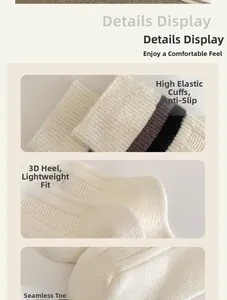 Vue détaillée des poignets élastiques et des coutures sans couture de chaussettes