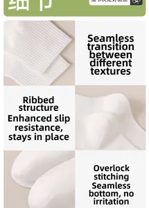 Detailed view of white cotton sport socks featuring seamless toe and non-slip ribbed cuffs