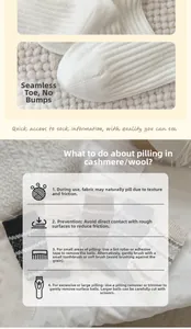 Detail of seamless toe construction and care instructions for embroidered wool socks