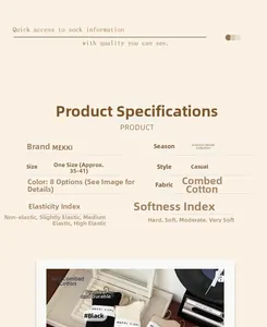 Detailed product specifications for warm winter cashmere-feel combed cotton socks