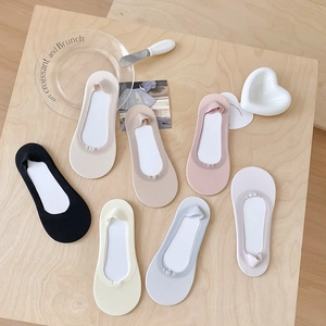 Set of seven multicolor mesh low-cut invisible socks with non-slip silicone heel grip