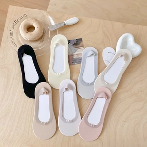 Breathable mesh invisible socks for women in multiple colors with non-slip cotton soles
