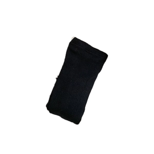 Slim fit black thermal leggings with vertical rib knit texture for women in winter