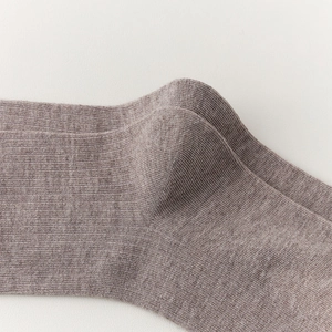 Detailed macro view of the ribbed knit texture and heel part of warm wool socks