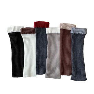 Jambières en tricot de style japonais avec couleurs contrastées en six variations