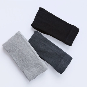 Three-pack minimalist knit tights in black, dark gray, and light gray colors