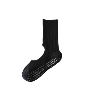 Ballet-style yoga socks with cutout back and non-slip silicone grips for pilates and dance