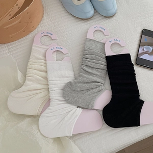 Ballet Style Leg Warmers Women Thin Breathable Cotton Rib Knit Stirrup Socks Slouch Calf Length Fashion Accessory