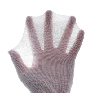 Macro shot showing high elasticity and breathable mesh texture of ultra-thin leg warmers