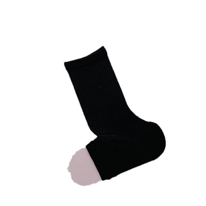 Summer lightweight black ribbed knit leg warmers in ballet core style for women