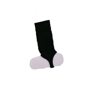 Jambières de ballet noires en maille côtelée avec étrier pour un style JK élégant