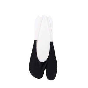 Chaussettes noires à deux doigts en soie glacée fine pour tongs d'été légères