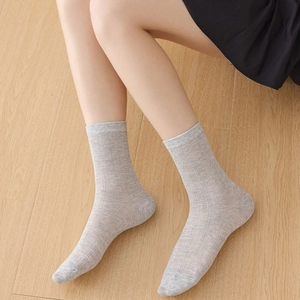 Ballet style white heart mesh socks featuring vertical jacquard texture for a casual look