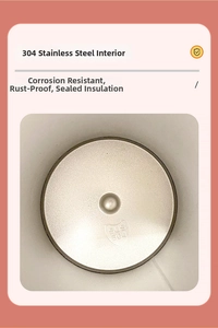 Detailed interior of the insulated bottle showing the 304 stainless steel base