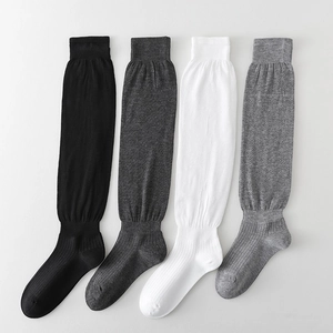Women Slouch Socks Cotton Ribbed Knit Thin Loose Stackable Mid Calf Long Socks For Girls Japanese Casual Style