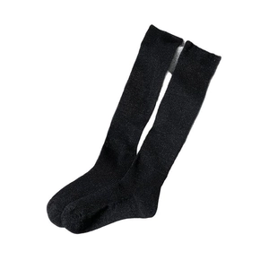 Minimalist white shimmering ballet style calf socks with elegant sheer knit texture