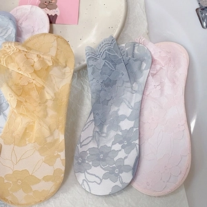 Lace mesh socks for women in multiple colors with breathable floral patterns for summer