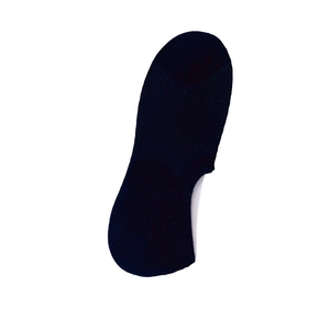 Breathable low cut mesh boat socks for women with non slip silicone heel in solid black