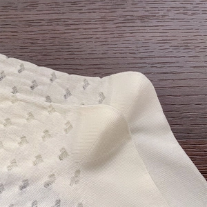 Close-up of white heart cutout lace mesh socks with delicate breathable knit texture