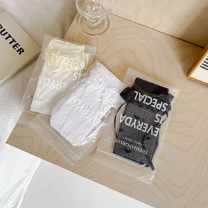 Three pairs of lace calf socks with bows in white and black, premium individual packaging