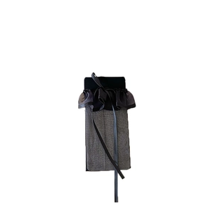 Chaussettes japonaises en dentelle fine transparente avec nœud pour femme gris foncé