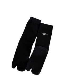 Black Tabi socks with march much made white lettering for flip-flops and clogs