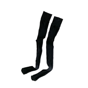 Chaussettes montantes japonaises blanches avec dentelle florale et maille respirante