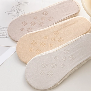 Détail des picots antidérapants en silicone sur chaussettes invisibles en dentelle