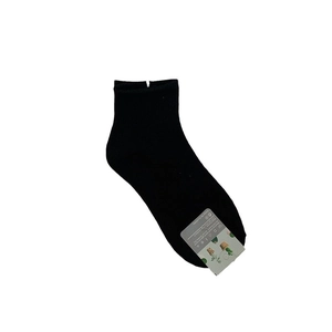 Classic black mid-calf cotton socks with ribbed cuffs and original product tags