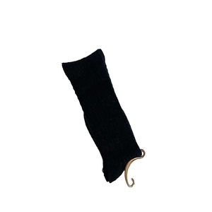 Classic black vertical ribbed knit high socks in soft cotton fabric for autumn styling