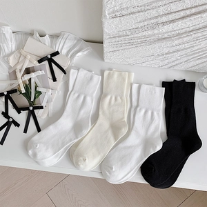Lot de chaussettes Lolita style ballet avec nœuds en ruban et perles en tons neutres