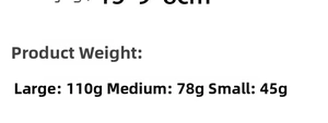 Size specifications and weights for oil painting makeup bags in large, medium, and small