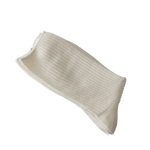 White ribbed knit mid-calf socks with Japanese JK style and striped texture for women