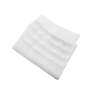 White ribbed cotton high tube socks with minimalist stripe texture for women