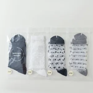 Detail of 4-pack polka dot socks with 5A antibacterial feature in branded packaging