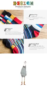 Detail of high-elastic ribbed cuffs and reinforced heels on striped cotton socks