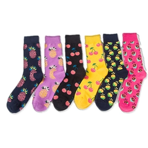 Calze Al Polpaccio Con Stampa Di Frutta Misto Cotone Novità Casual Calzini Per Uomo Donna Unisex