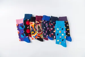 Lot de chaussettes mi-mollet multicolores aux motifs géométriques et pop art