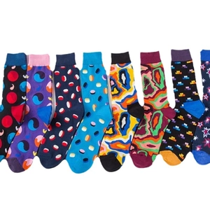 Lot de chaussettes mi-mollet en coton pour hommes avec motifs géométriques et style urbain