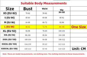 Tableau des tailles détaillé pour body de lingerie en dentelle allant du XS au 5XL