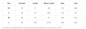 Detailed size chart for Glamma printed drop shoulder oversized t-shirt in XS to L sizes