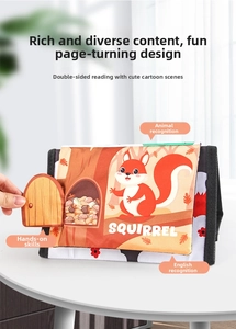 Interactive squirrel soft book for toddlers with flip-flap design for sensory play