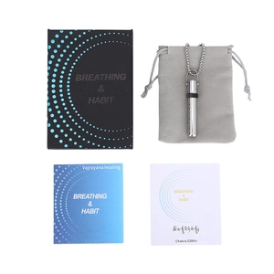 Set collana da meditazione 528Hz con ciondolo in acciaio inox e confezione regalo